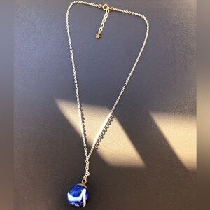 Custom Designed Creations Blue Marble Necklace